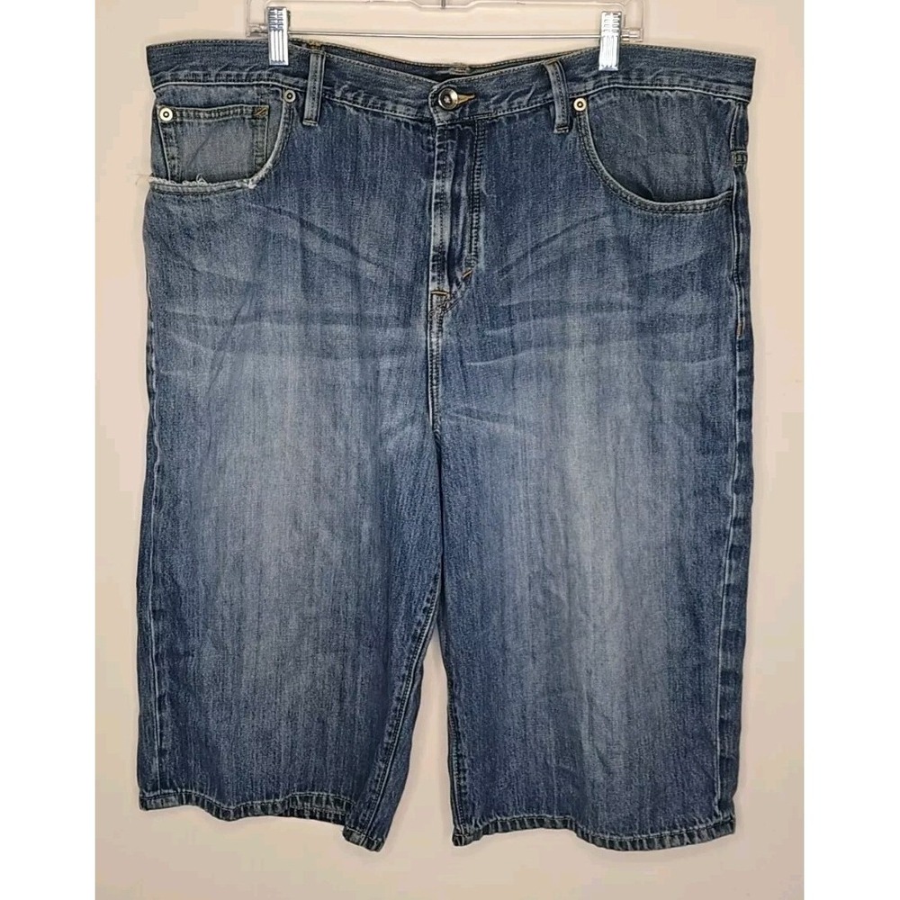 Sean John Jean Shorts Mens Sz 40 Blue Denim‎ Baggy Jorts Hip Hop Y2K